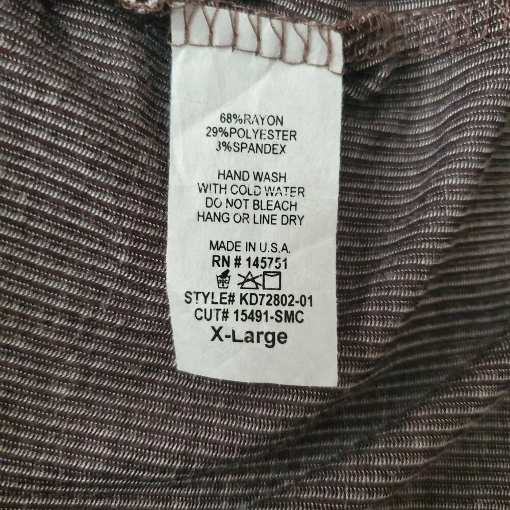 Pink Blush Pinstriped Off Shoulder Ruffle Accent Maternity Dress Charcoal XL NWT - Picture 9 of 15